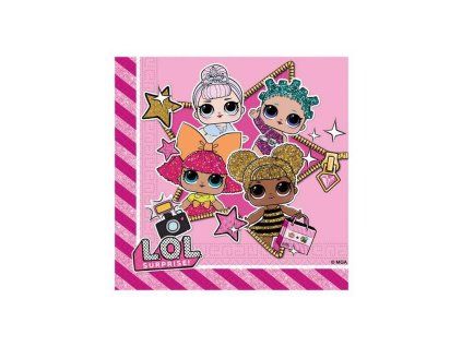 Servítky - LOL Glitterati 33 x 33 cm 20 ks