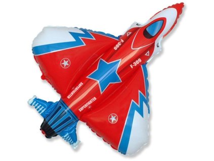 Fóliový balón - Stíhačka, červená