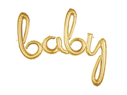33518 foliovy balon pisane pismo baby zlaty