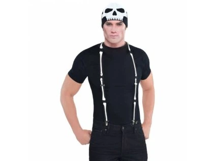 Čierne traky s dekoráciou kostí