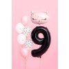Fóliový balón narodeninové číslo 9 čierny 86 cm