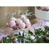 Ozdoby na cupcakes - Strieborné nápisy 6 ks