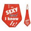 Party kravata s nápisom "I'm sexy and I know it!"