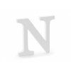 Drevené písmeno - N biele