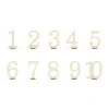 Drevené čísla na stôl 10 ks