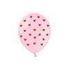 Ružový Balónik s červenými srdiečkami