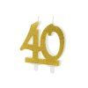 Tortová sviečka - zlatá 40