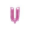 Fóliový balón Mini - Písmeno U 35 cm ružový