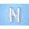 Fóliový balón Mini - Písmeno N 35cm strieborný