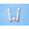 Fóliový balón Mini - Písmeno W 35cm strieborný