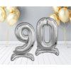 Samostojaci fóliový balón 9 strieborný 74 cm