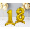 45080 1 samostojaci foliovy balon 1 zlaty 74 cm
