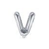 Fóliový balón Mini - Písmeno V 35cm strieborný