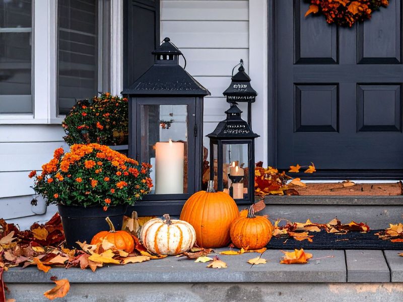 Podzimní a halloweenská výzdoba z dýní