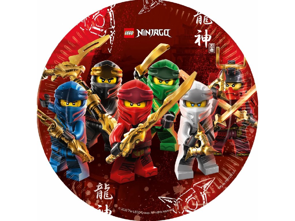 Levně Procos Kvalitní kompostovatelné talíře - Lego Ninjago 8 ks