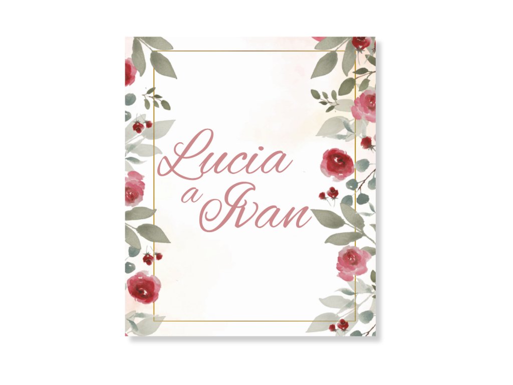 Visačka na darček - Vintage Rose