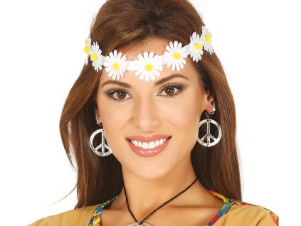 Kvetová čelenka - biela