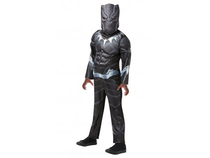 Detský kostým Black Panther Deluxe (Velikost - děti L)