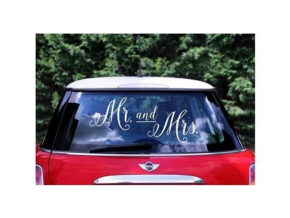 Dekorácia - Nálepka (Mr. and Mrs.)