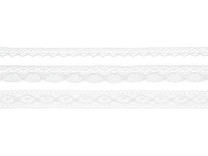 Čipky biele 1,5 m