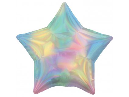 34352 foliovy balon holograficka duha v tvare hviezdy