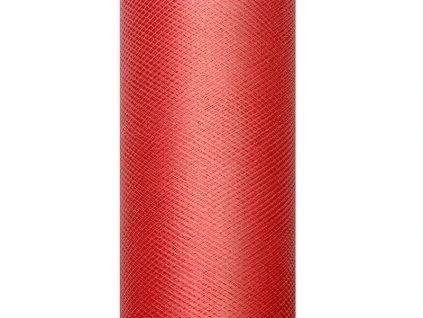 Tyl hladký - červený