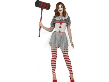 Dámsky kostým - Zlý klaun - žena (Velikost - dospělý S)