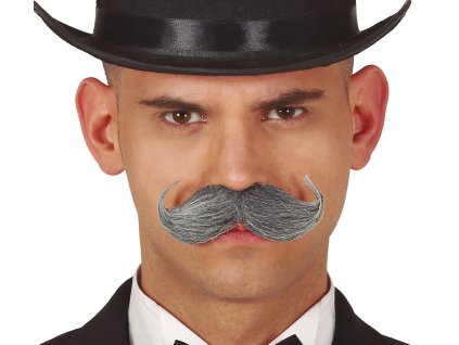 Fúzy Angličana sivé