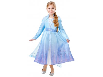Detský deluxe kostým - Elsa (šaty) (Velikost - děti L)
