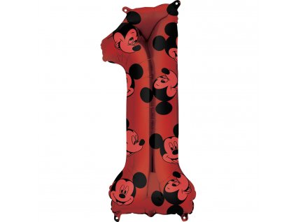 40238 balonik foliovy narodeninove cislo 1 mickey mouse 66 cm