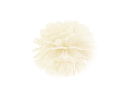 3137 1 pompom v tvare kvetu kremovy 25 cm