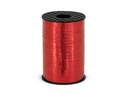3374 1 stuha na balony metalicka cervena 225 m
