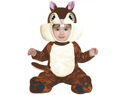 Detský kostým pre najmenších - Veverička (Velikost nejmenší 6 - 12 měsíců )