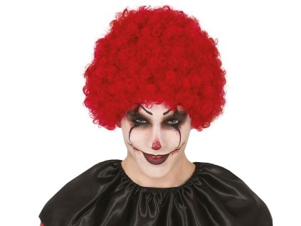 Červená kučerová paruka