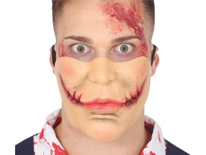 Polovičná maska - Rozrezané ústa