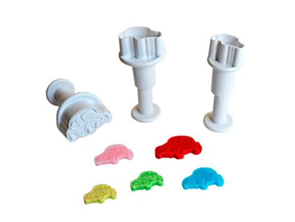 Sada pístových vypichovaču Auta mini - 3 velikosti