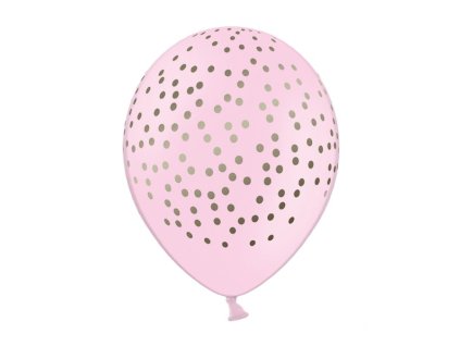 Balón ružový - bodkovaný 30 cm 1 ks