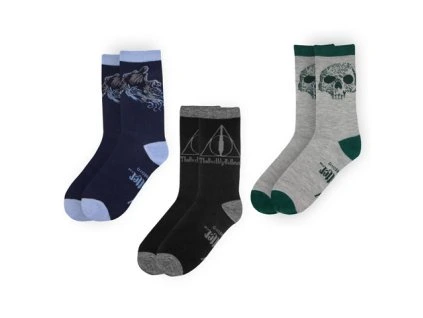 Sada 3 párov ponožiek Harry Potter - Dary smrti