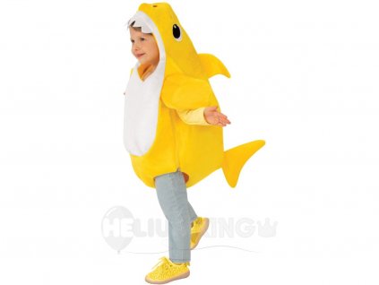 Detský kostým pre najmenších - Baby Shark žltý (Velikost nejmenší 6 - 12 měsíců )