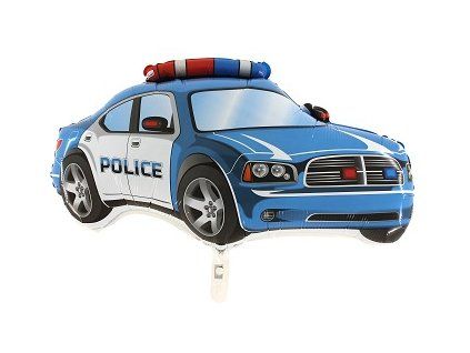 Fóliový balón - policajné auto modré