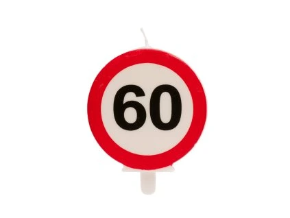 Narodeninová sviečka - 60tka 6,3 cm 1 ks
