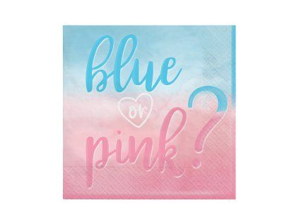 Servítky Blue or Pink ? 33 x 33 cm
