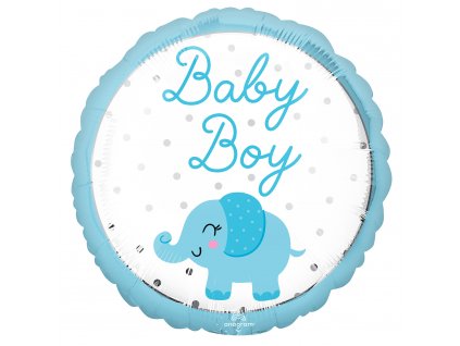 58431 1 foliovy balon baby boy modry slonik