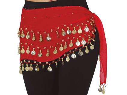 Šatka na brušný tanec - červená