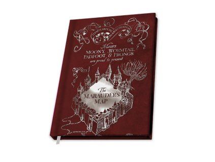 Zápisník Harry Potter - Mapa Záškodníkov červený