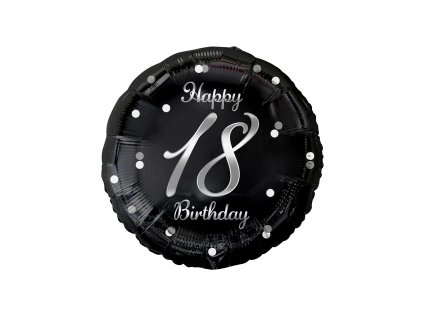 Fóliový balón - čierno/strieborný 18
