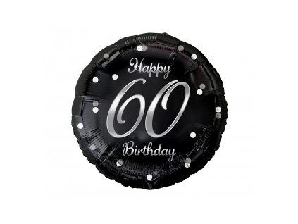 Fóliový balón čierno/strieborný 60