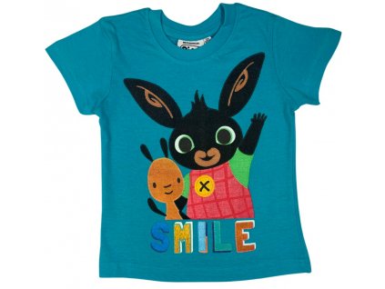 Chlapčenské tričko - Bing Smile modré (Velikost - děti 104)