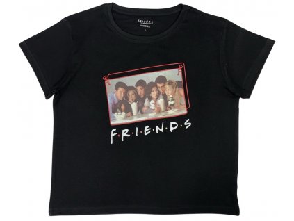 Dámske tričko - Friends čierne (Velikost - dospělý L)