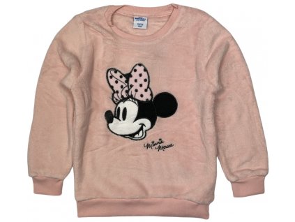 Dievčenská mikina - Minnie Mouse ružová (Velikost - děti 110/116)
